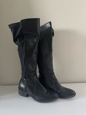 Kenneth Cole Reaction Salt Black Riding Boots Size 7